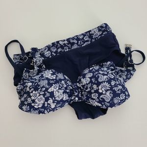 Framboise Swimwear EU 44, US 12, blue and white